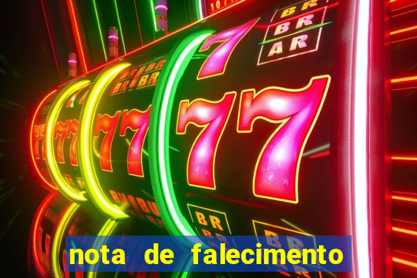 nota de falecimento a tribuna santos hoje
