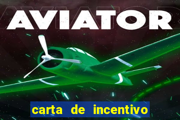 carta de incentivo para alunos