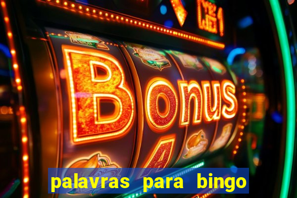 palavras para bingo cha de bebe