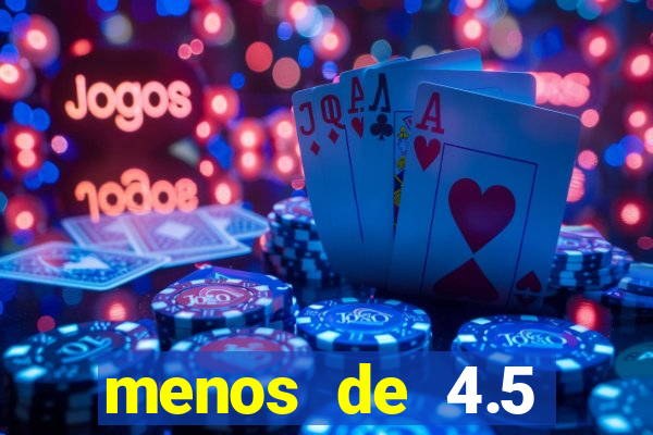 menos de 4.5 escanteios o que significa