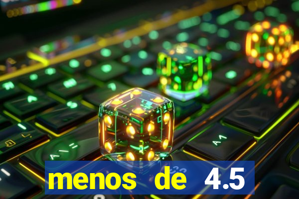 menos de 4.5 escanteios o que significa