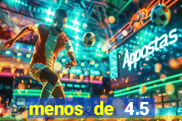 menos de 4.5 escanteios o que significa