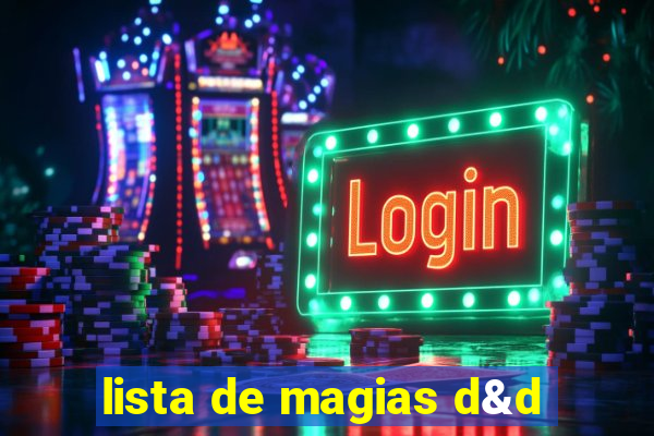 lista de magias d&d