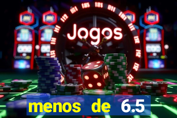 menos de 6.5 escanteios o que significa