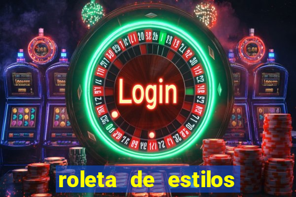 roleta de estilos de roupas