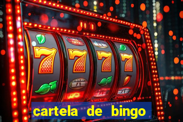 cartela de bingo pra imprimir