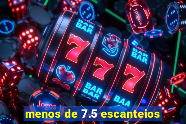 menos de 7.5 escanteios