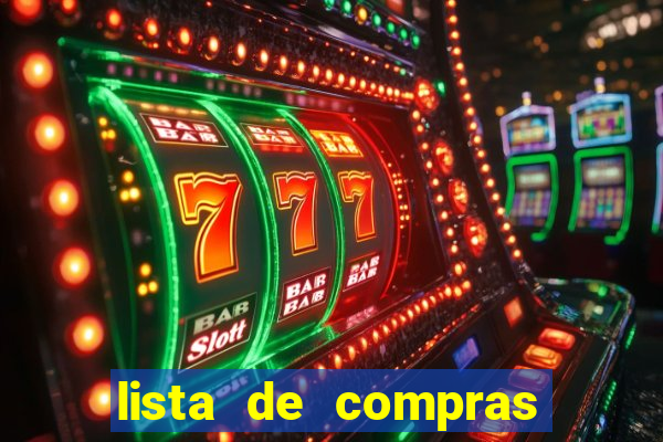 lista de compras mensal para 2 pessoas
