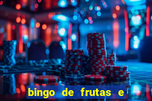 bingo de frutas e legumes para imprimir