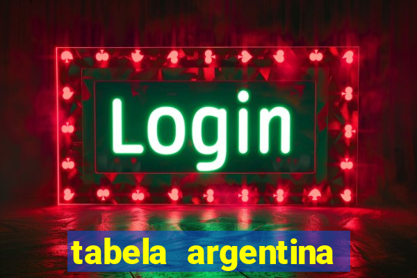 tabela argentina torneo betano