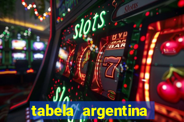 tabela argentina torneo betano