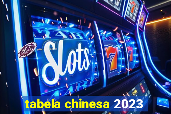 tabela chinesa 2023