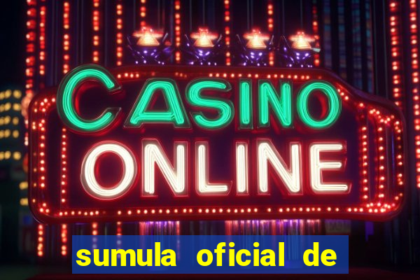 sumula oficial de futebol 7 society excel