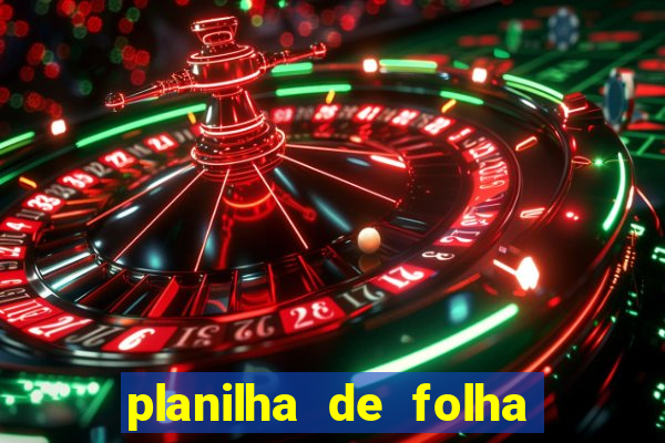 planilha de folha de pagamento