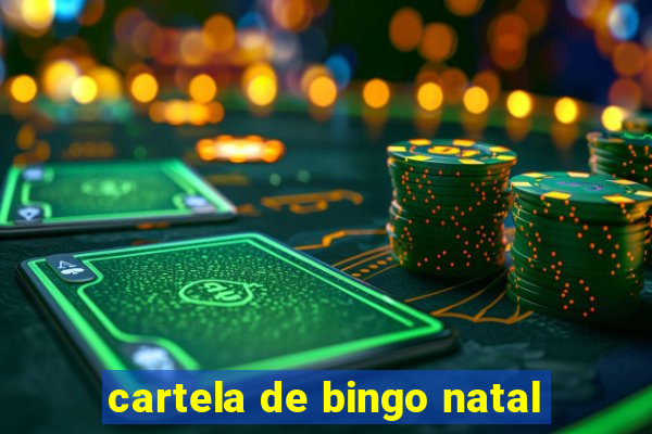 cartela de bingo natal