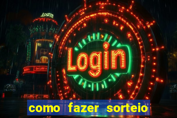 como fazer sorteio de cores online