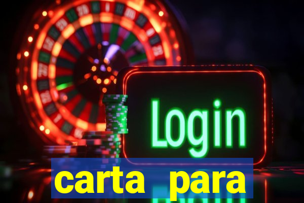 carta para encontrista homem