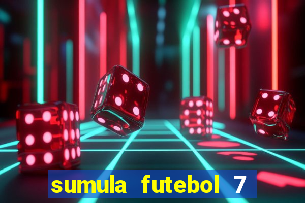 sumula futebol 7 society excel