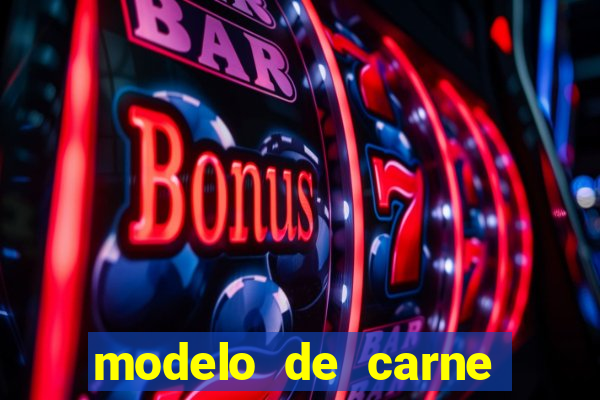 modelo de carne para pagamento