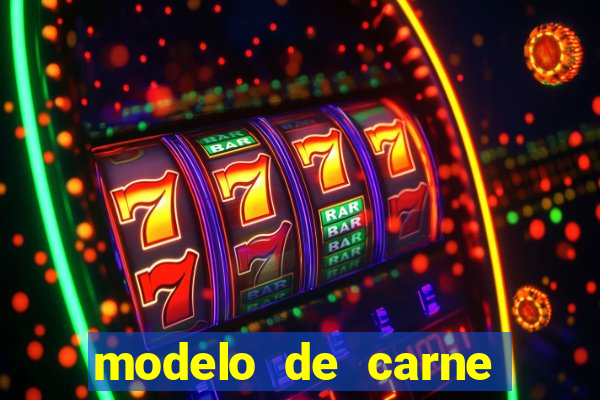 modelo de carne para pagamento