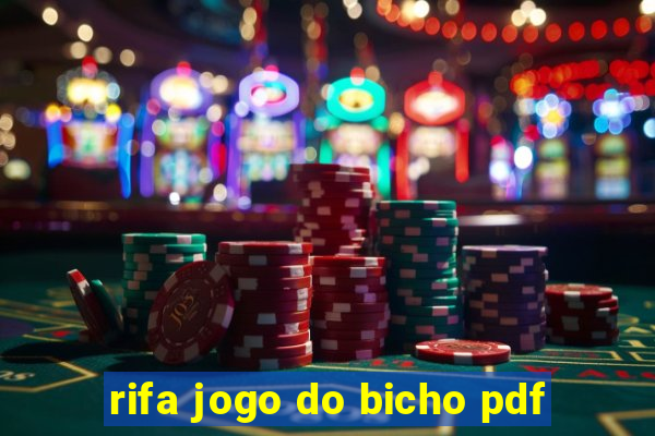 rifa jogo do bicho pdf