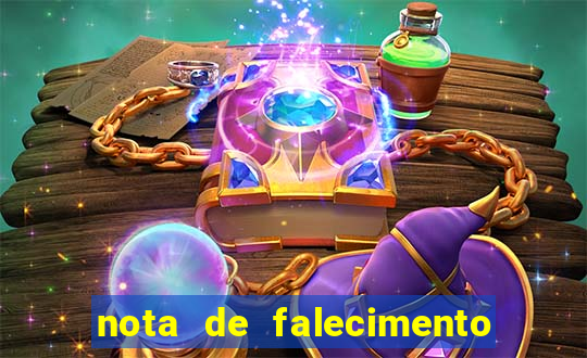 nota de falecimento em campos altos hoje