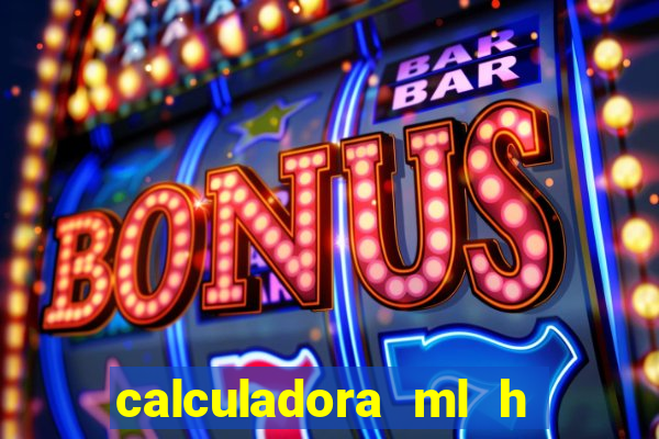 calculadora ml h para mcg kg min