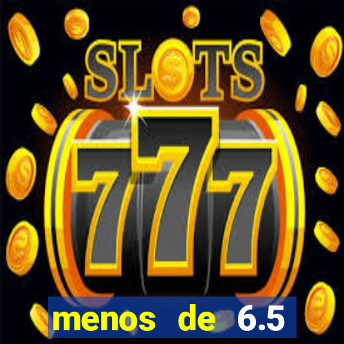 menos de 6.5 escanteios o que significa