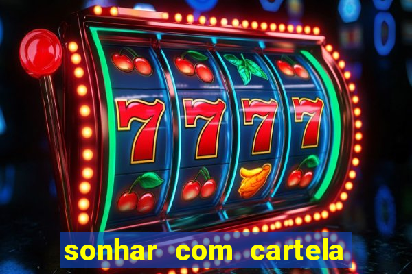 sonhar com cartela de bingo