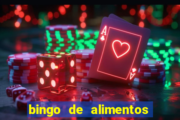 bingo de alimentos saludables para imprimir
