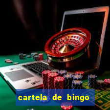 cartela de bingo pra imprimir