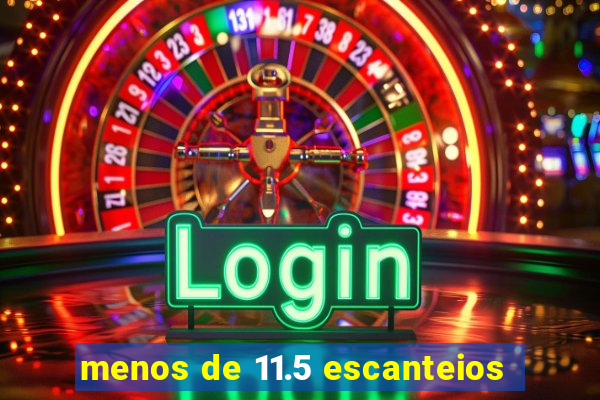 menos de 11.5 escanteios