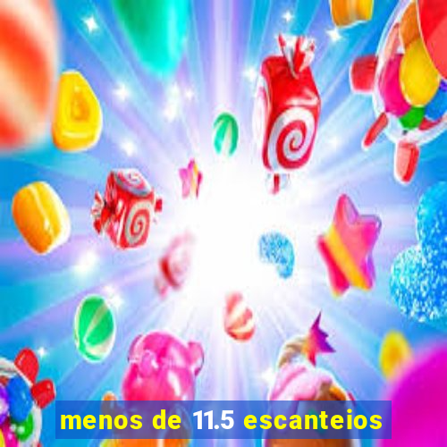 menos de 11.5 escanteios