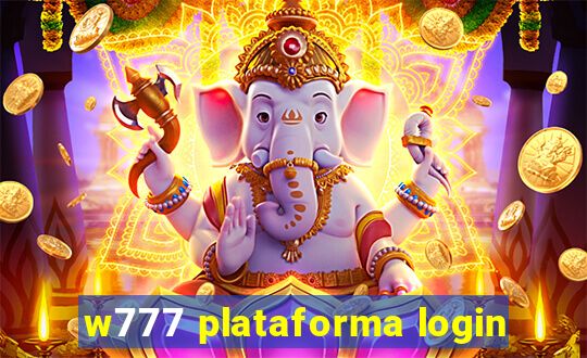 w777 plataforma login
