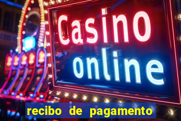 recibo de pagamento modelo word