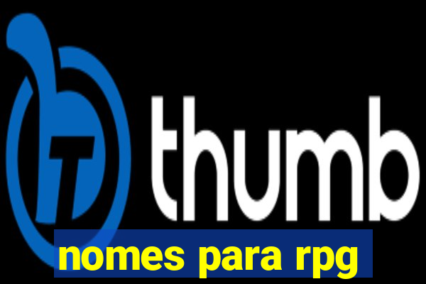 nomes para rpg