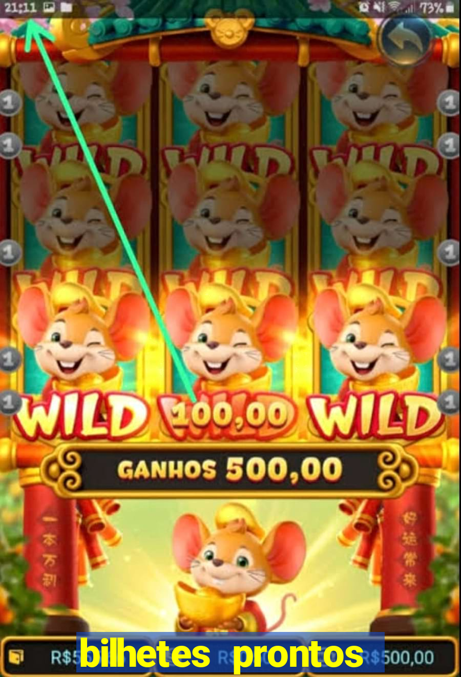 bilhetes prontos para hoje