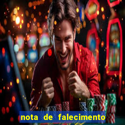 nota de falecimento em campos altos hoje