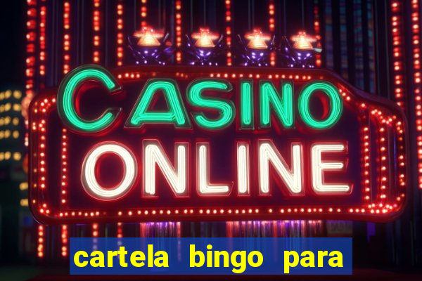 cartela bingo para cha de cozinha imprimir gratis