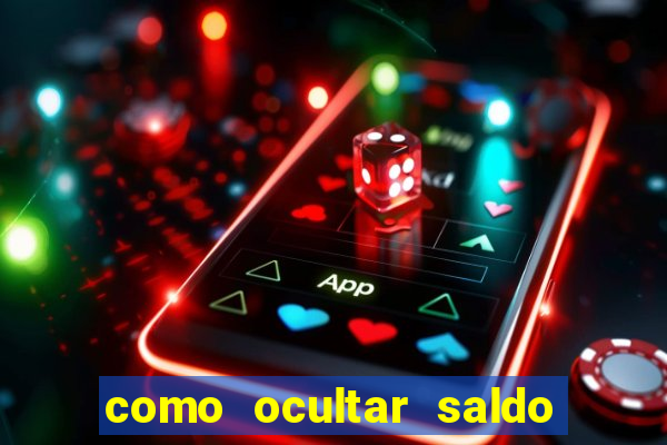 como ocultar saldo na betfair