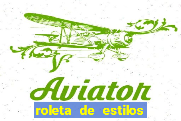 roleta de estilos de roupas