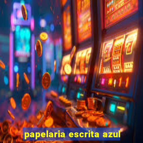 papelaria escrita azul