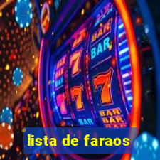 lista de faraos