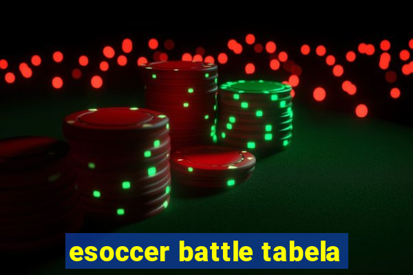 esoccer battle tabela