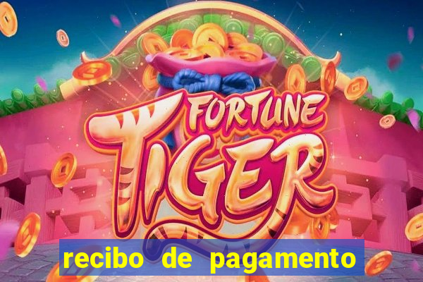recibo de pagamento simples word