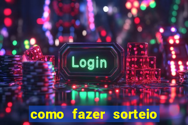 como fazer sorteio de cores online