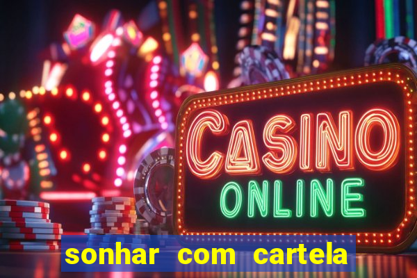 sonhar com cartela de bingo