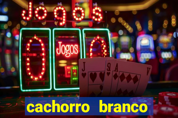 cachorro branco desenho animado